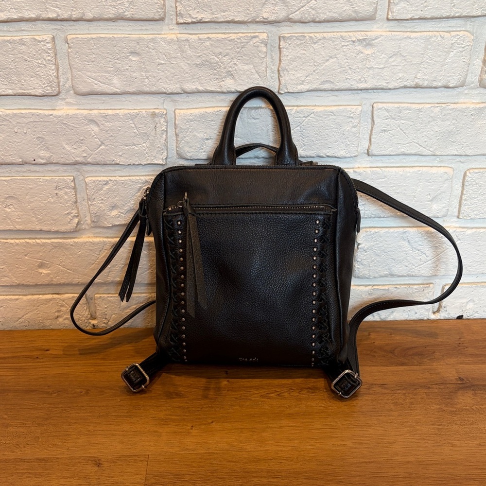The Sak Black Leather Backpack